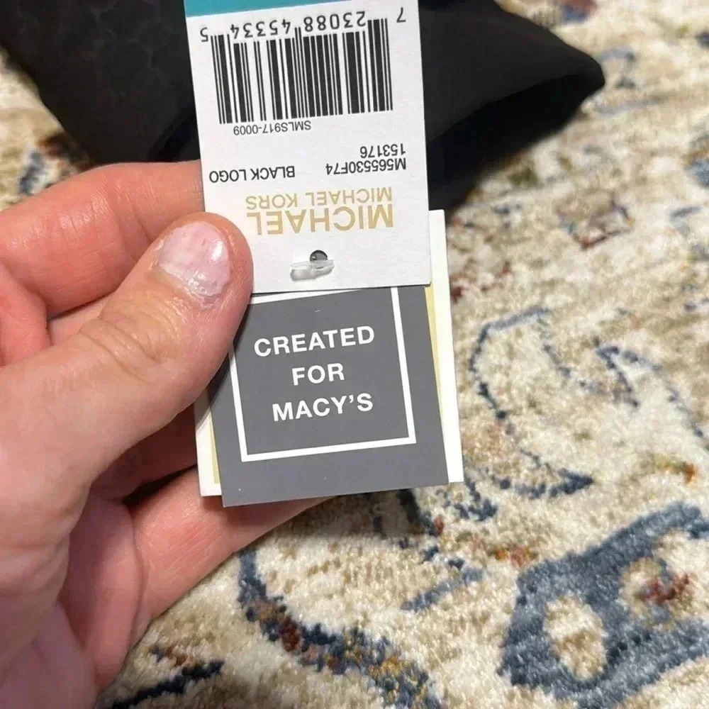 NWT $280 Michael Kors Designer Blk Signature Coat Trench Water Resistant Woven - Picture 9 of 16